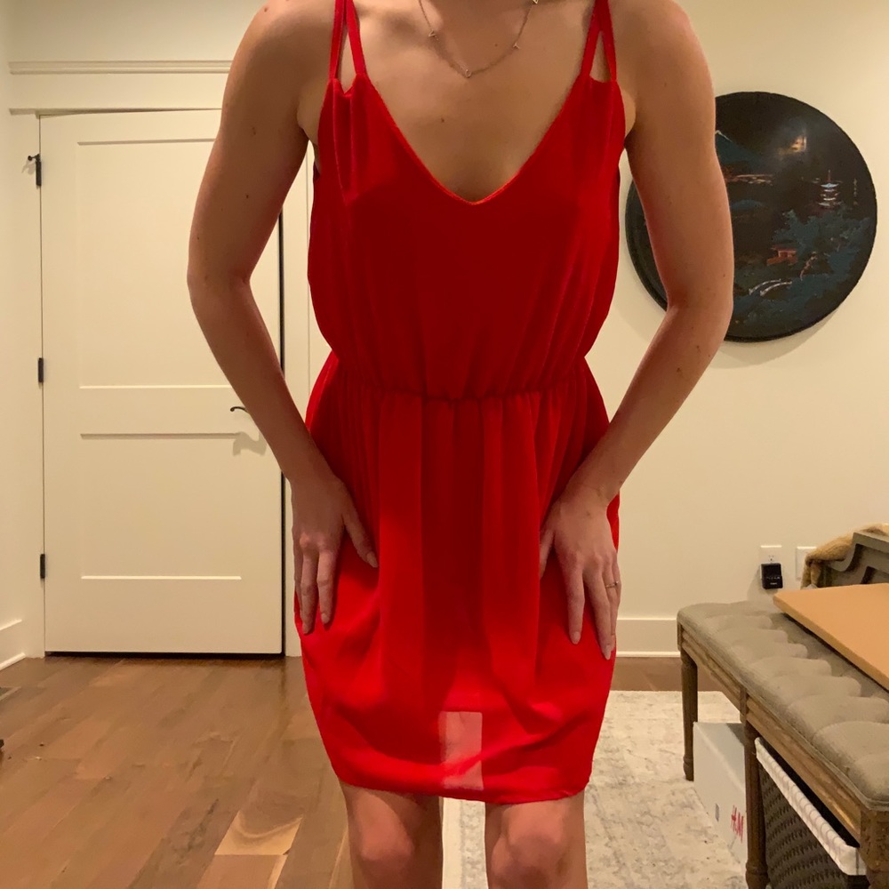 Red Mini Dress - Picture 5 of 5